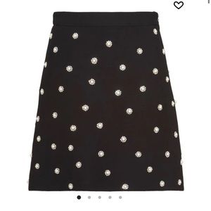 Mini Miu mini skirt pearl rhinestone embroider